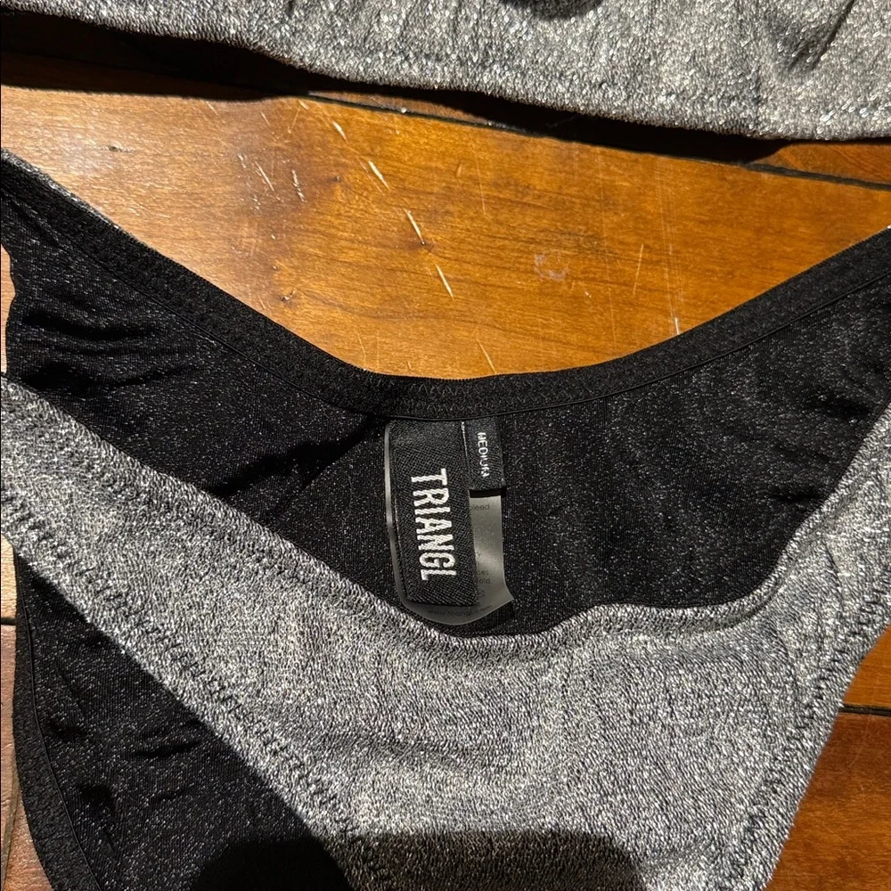 Triangl Sparkly Silver Bikini Set Medium Top & Bottom - Picture 4 of 6